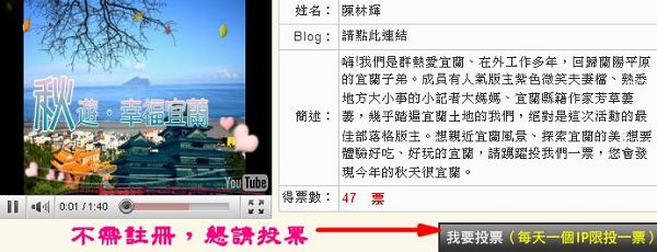 【每30分投一票】今年的秋天很宜蘭 ,宜蘭部落格版主票選 【每30分投一票】今年的秋天很宜蘭 ,宜蘭部落格版主票選